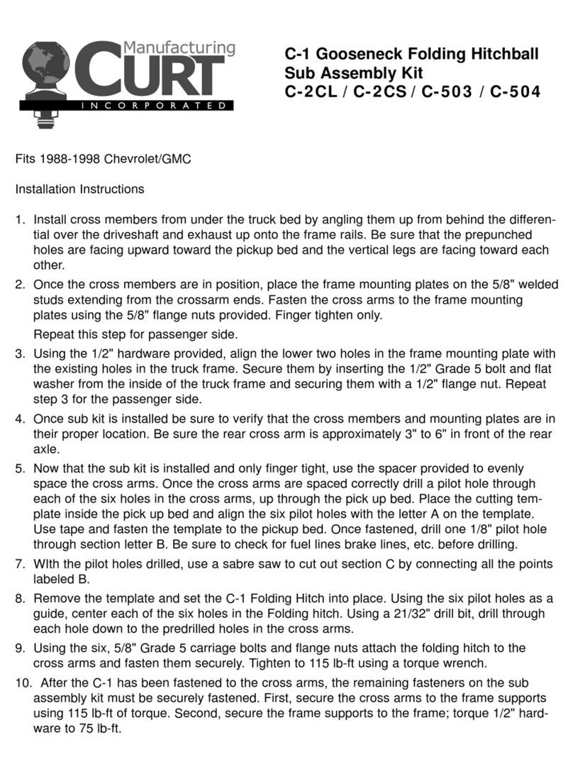 Curt Manufacturing C-2CL User manual