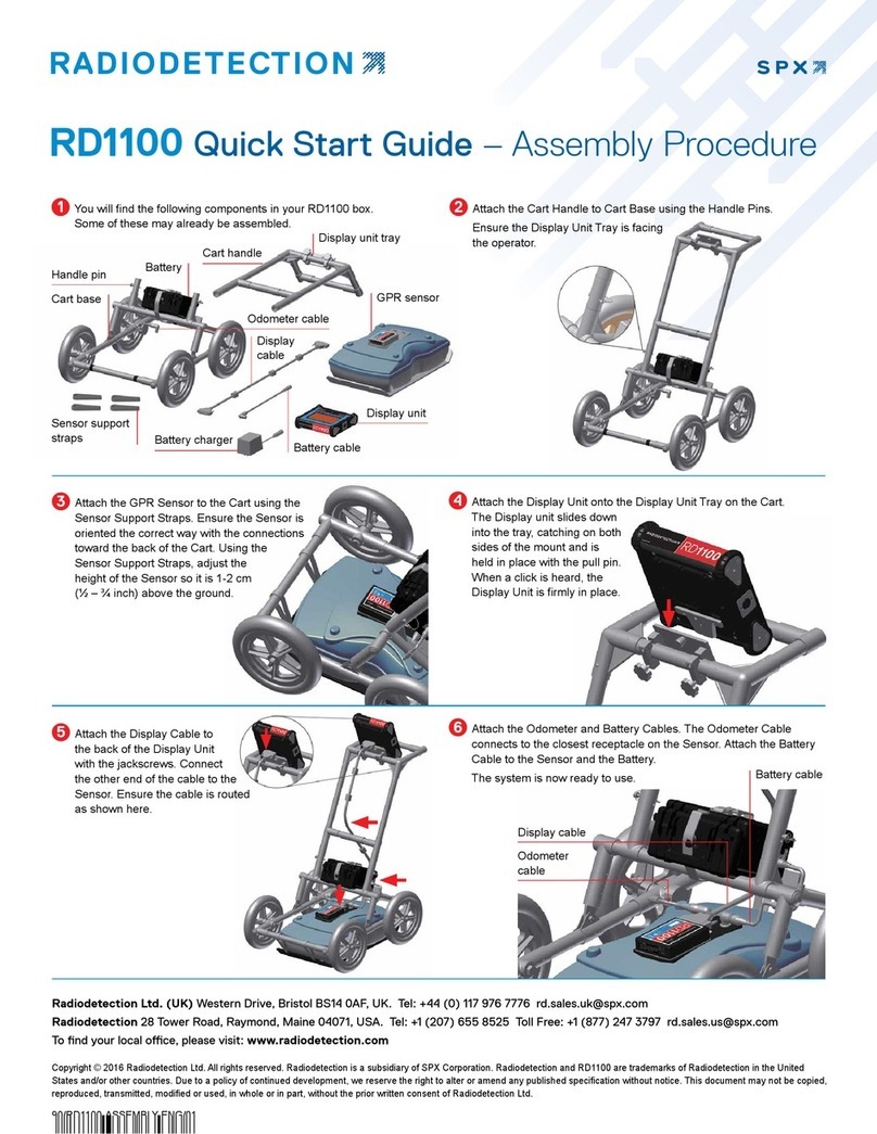 Radiodetection RD1100 User manual