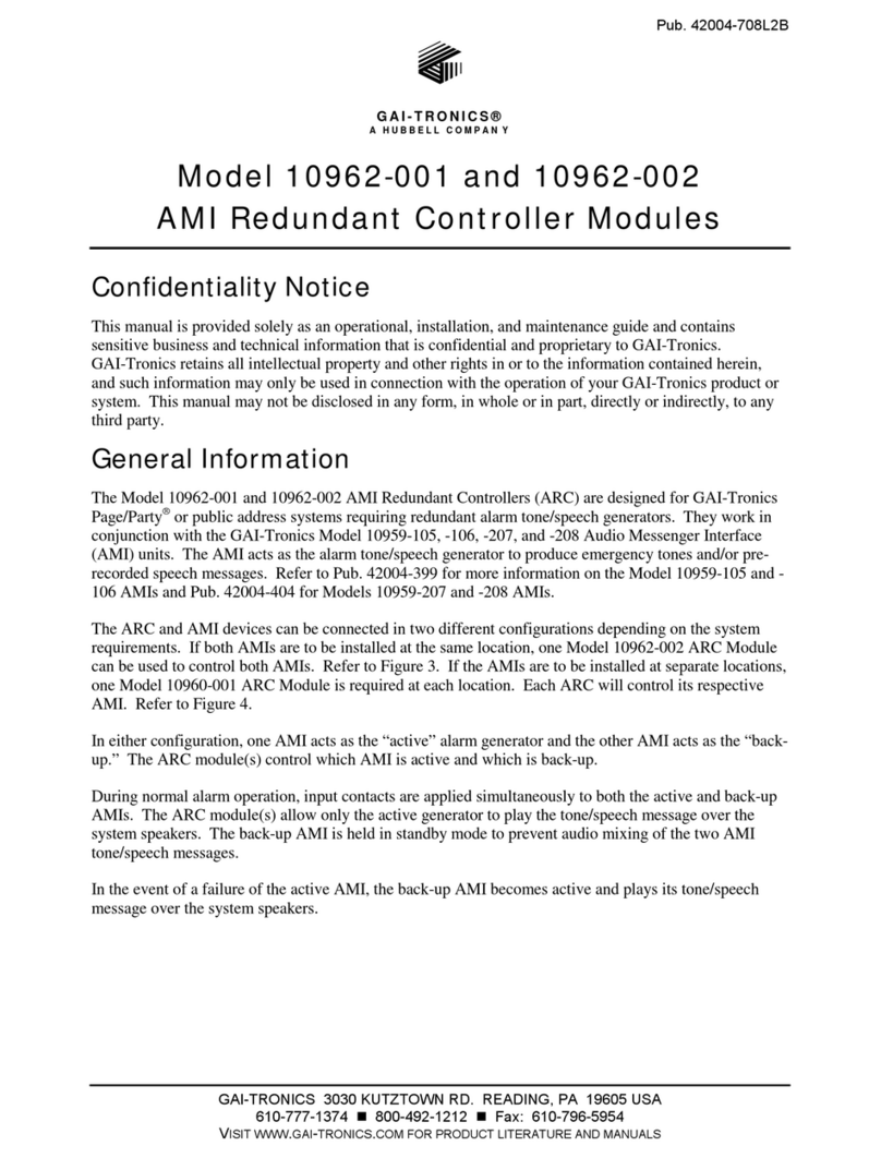 GAI-Tronics 10962-001 manual