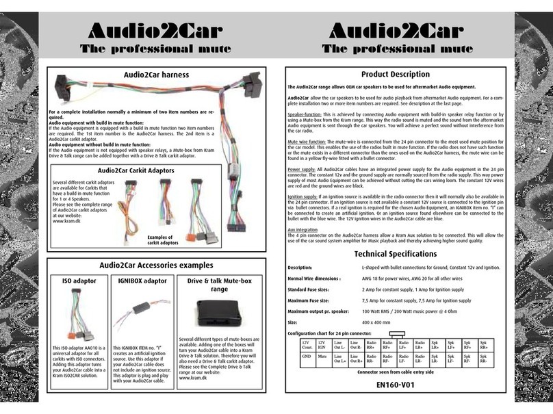 KRAM telecom Audio2Car installation instructions