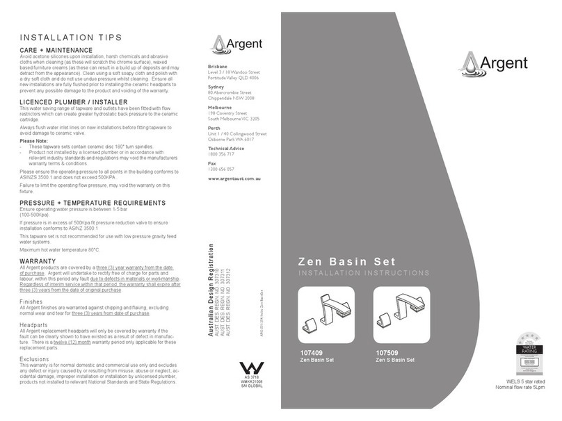 Argent 107409 installation instructions