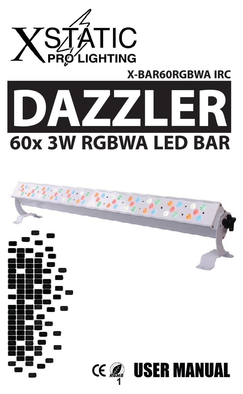 Xstatic Pro Lighting Drazzler X-BAR60RGBWA IRC user manual