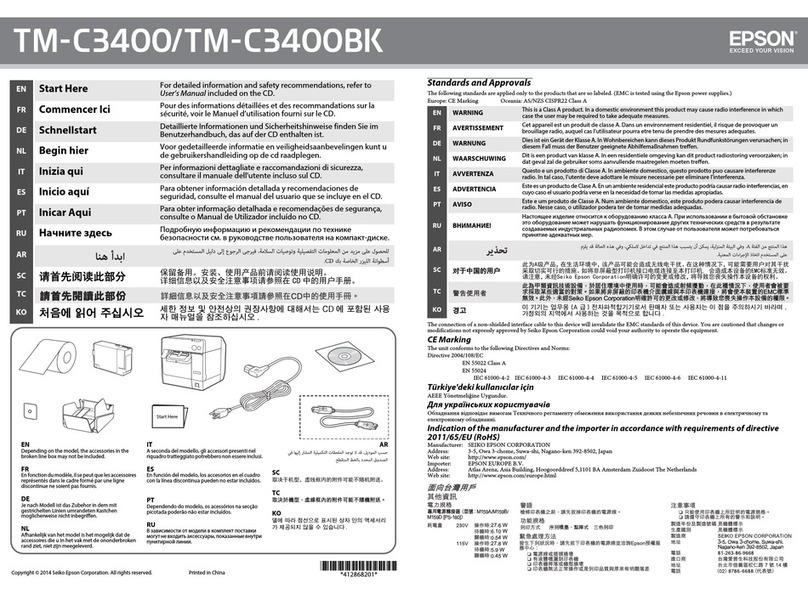 Epson SecurColor TM-C3400 Instruction Manual