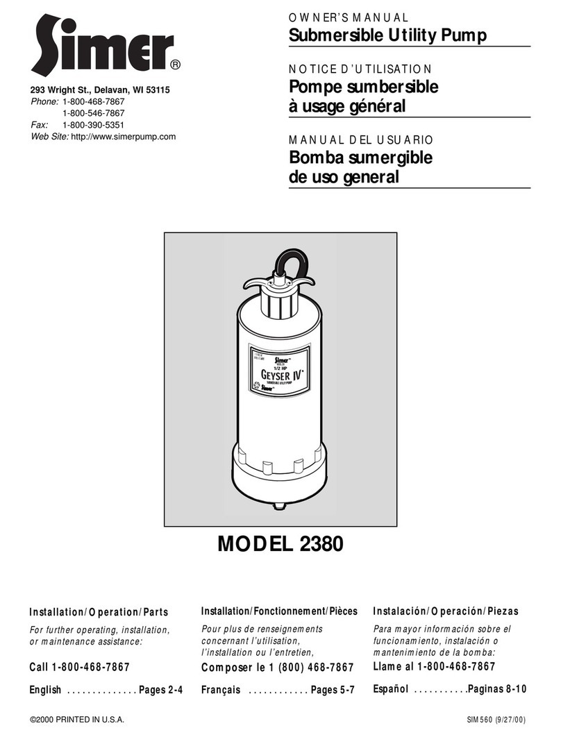 Simer 2380 owner's manual