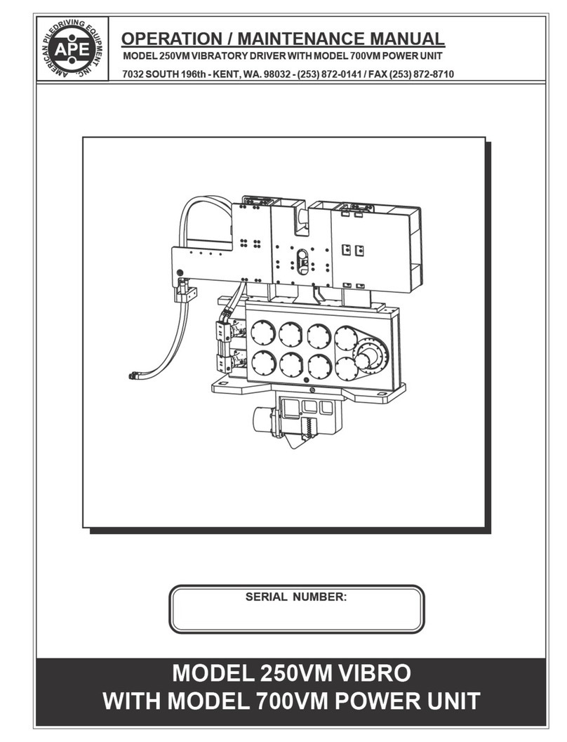 APE 700VM Operation & maintenance manual