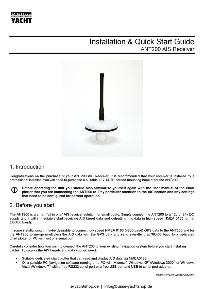 DIGITAL YACHT ANT200 Installation & quick start guide