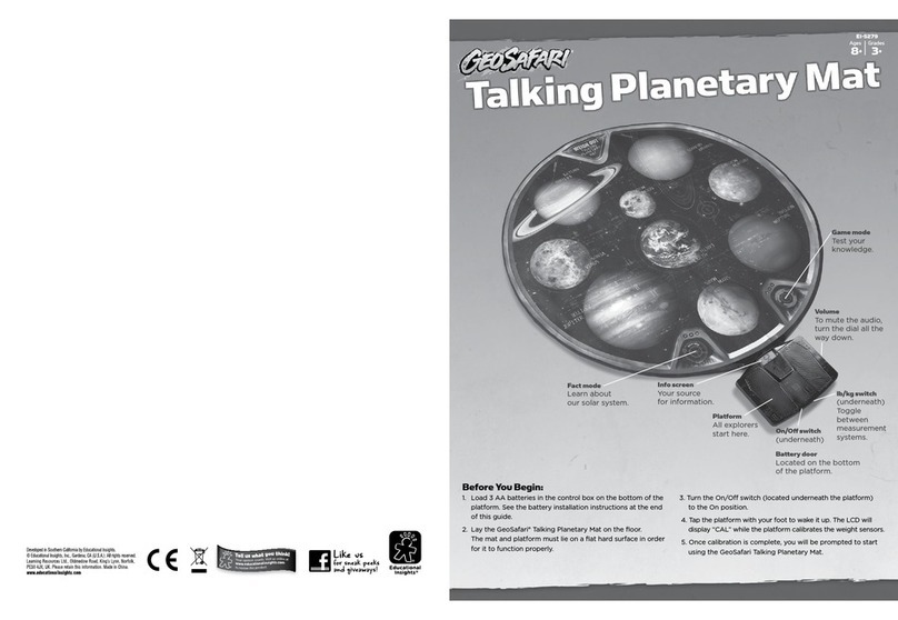 GeoSafari Talking Planetary Mat user manual