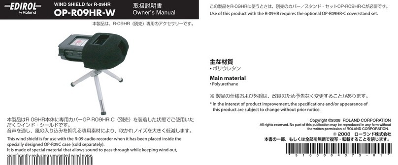 Edirol OP-R09HR-W User manual