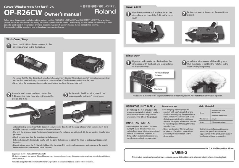Roland OP-R26CW owner's manual Roland OP-R26CW owner's manual