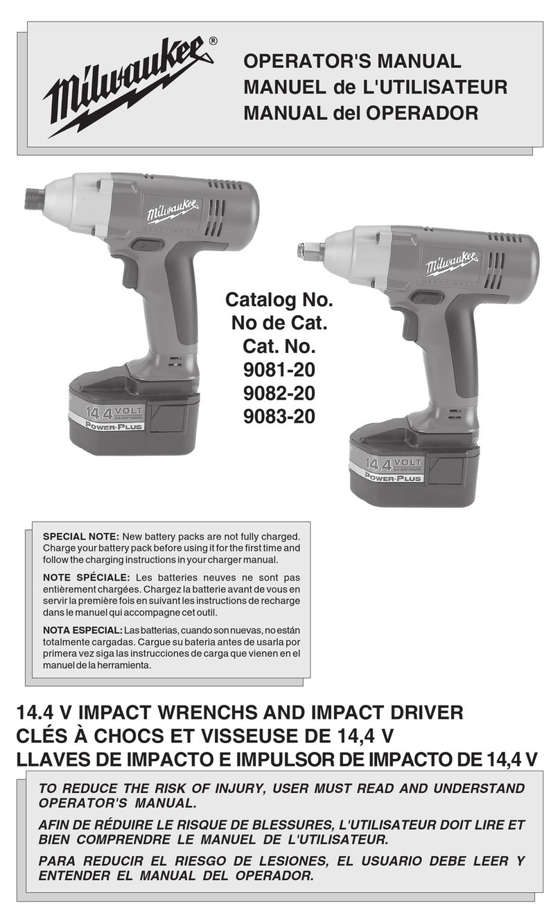 Milwaukee 9081-20 Operator's manual