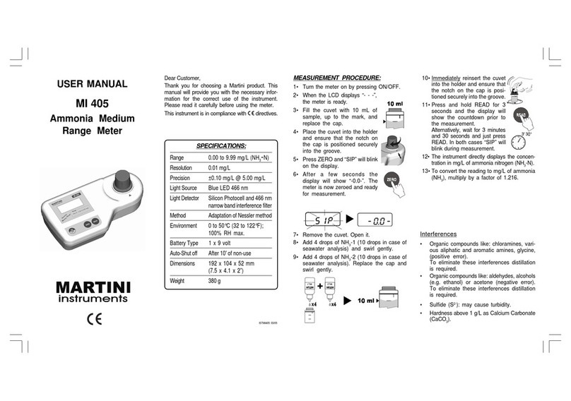 Martini Instruments MI 405 user manual