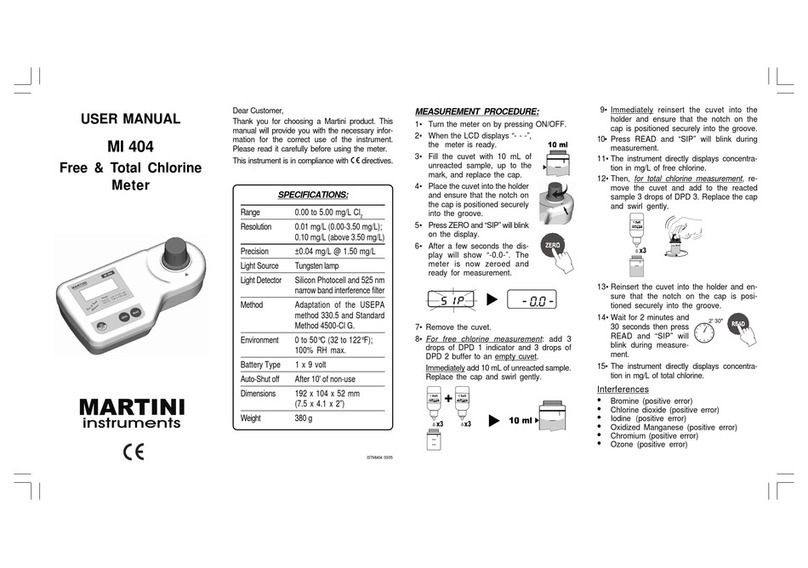Martini Instruments MI 404 user manual
