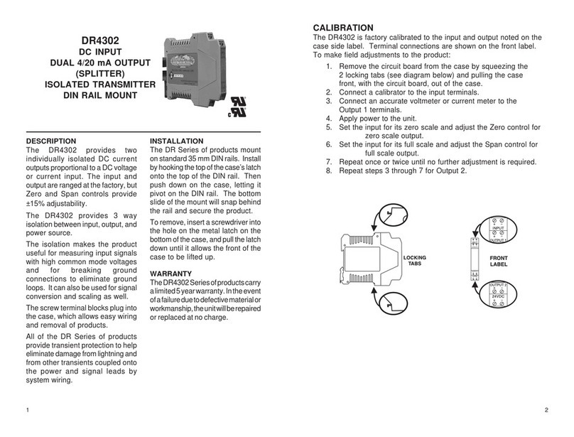 Wilkerson Instrument DR4302 Series instructions