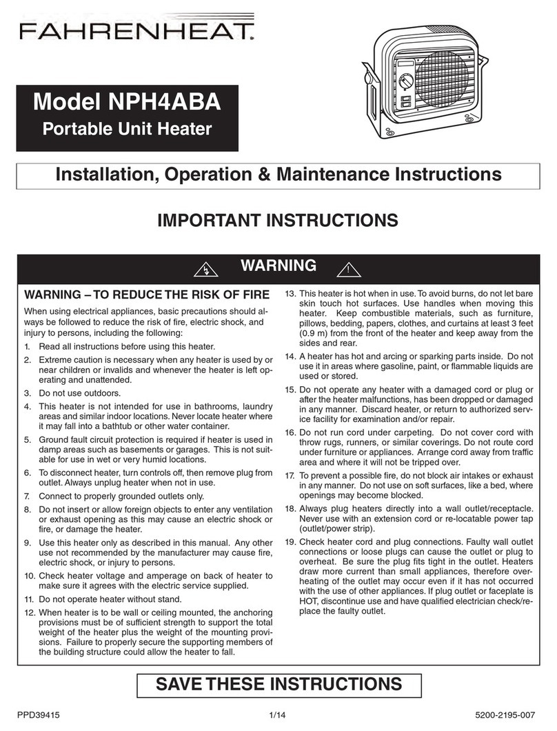 Fahrenheat NPH4ABA Assembly instructions