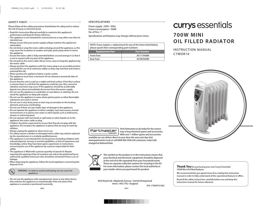 Currys Essentials C7MOR10 instruction manual