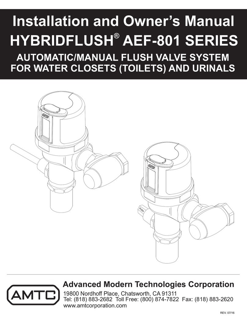 AMTC HYBRIDFLUSH AEF-801 SERIES Installation and owner's manual