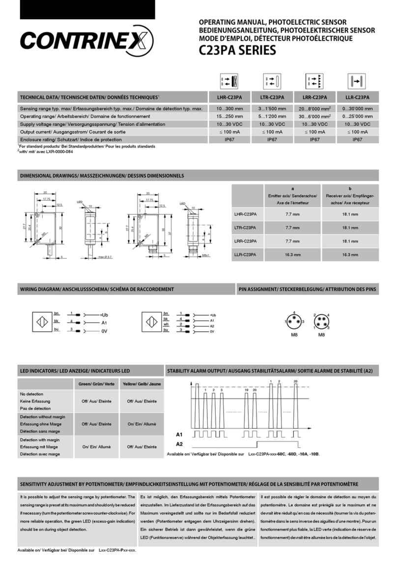Contrinex LHR-C23PA operating manual