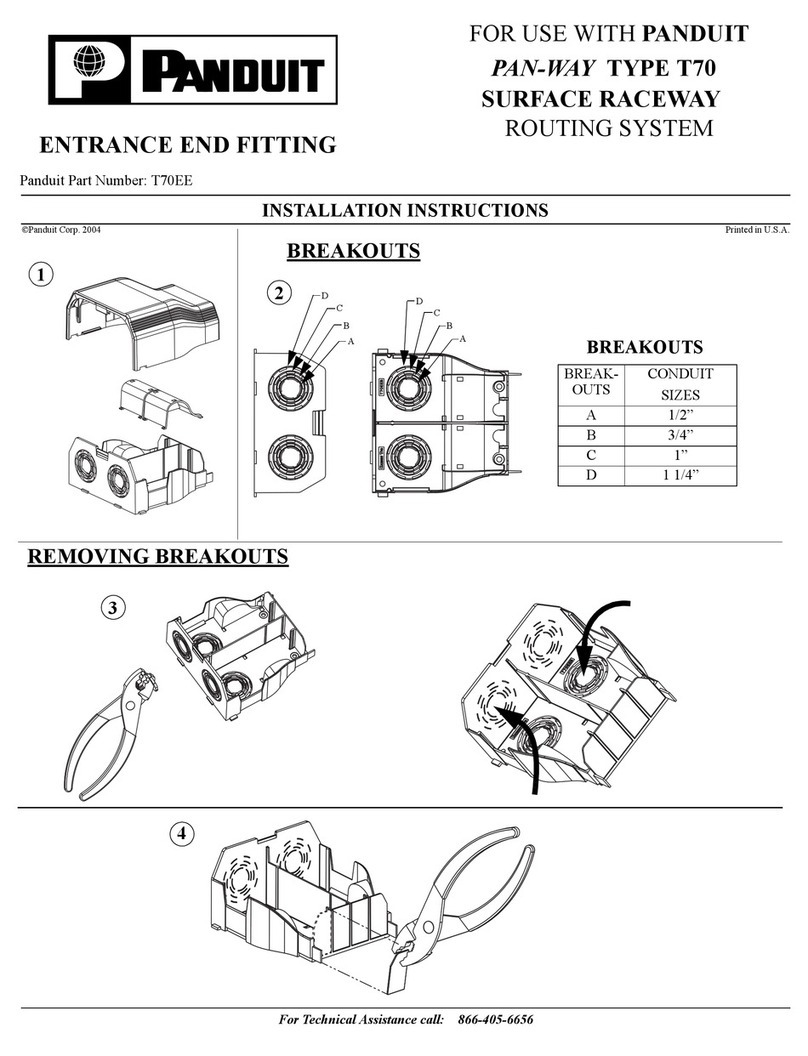 Panduit Pan-Way T-70EE installation instructions