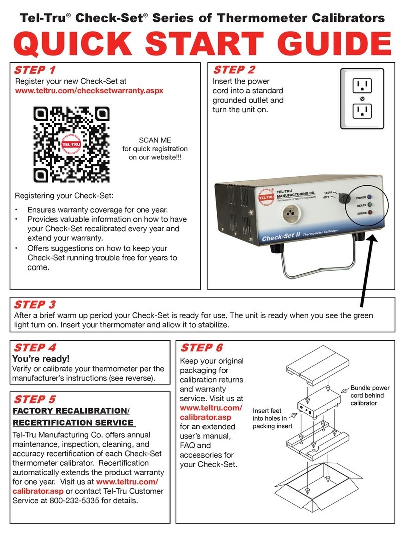 TEL-TRU Check-Set Series quick start guide