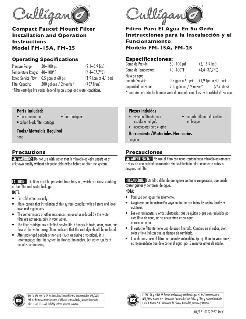 Culligan FM-25 User manual