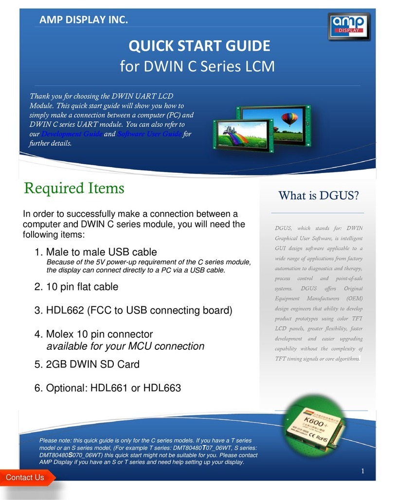AMP Display Inc. DWIN C Series LCM quick start guide