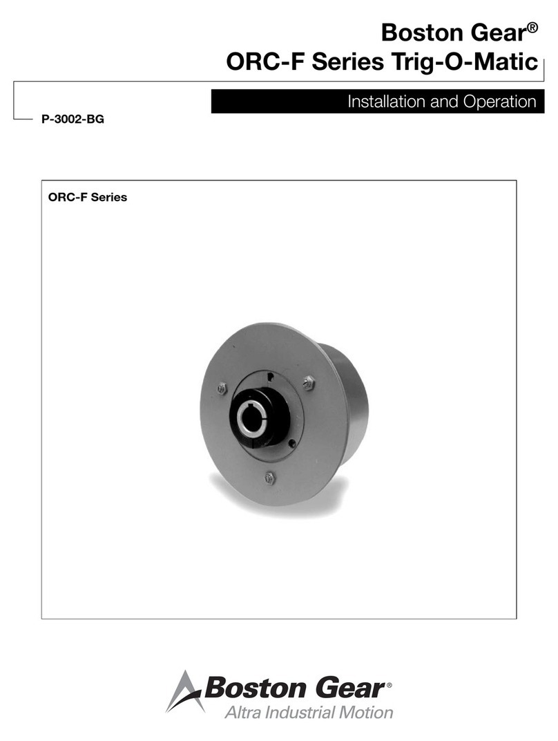 Boston gear ORC-F Series Trig-O-Matic Installation and operation