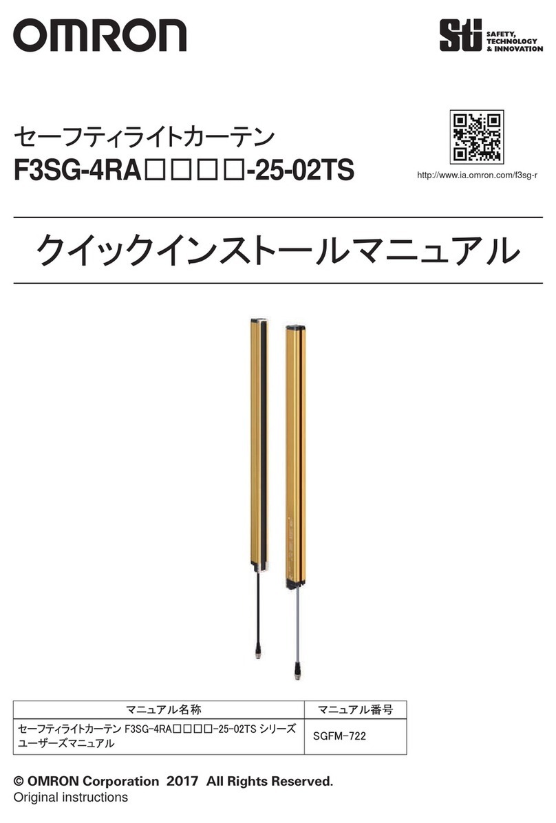 Omron F3SG-4RA****-25-02TS series Operating and maintenance instructions