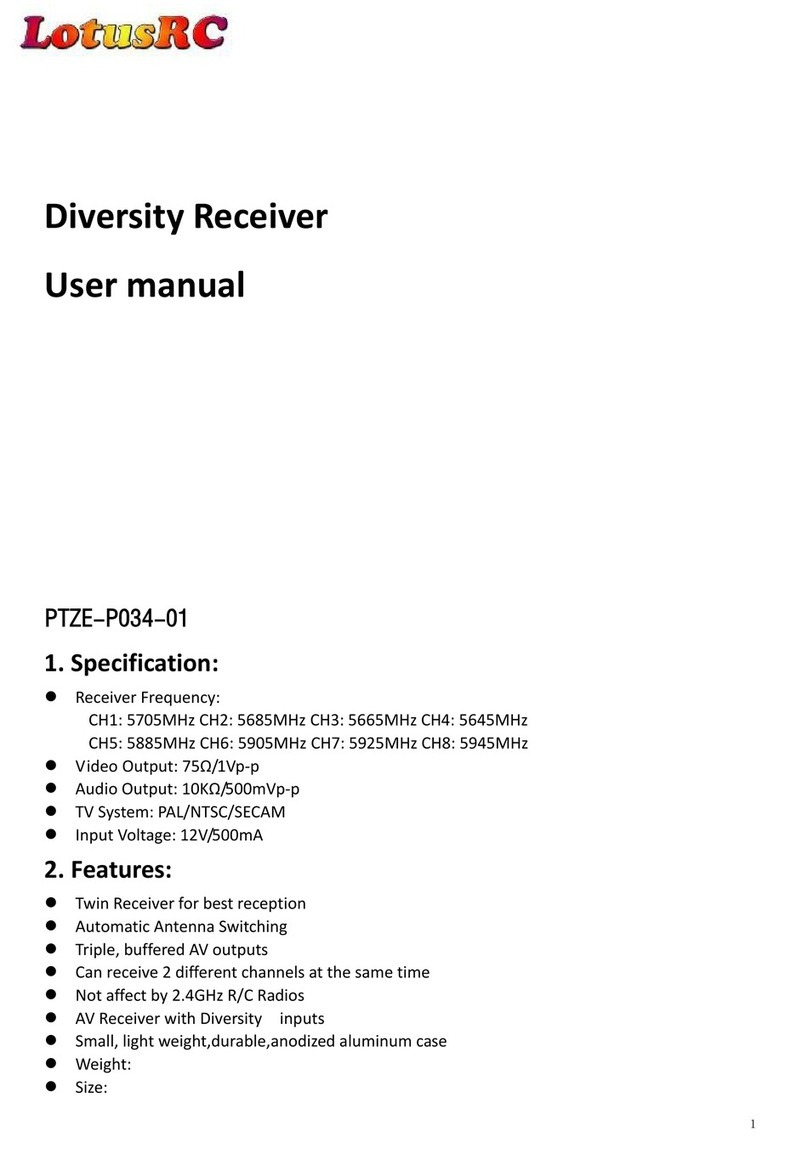 LotusRC PTZE-P034-01 User manual