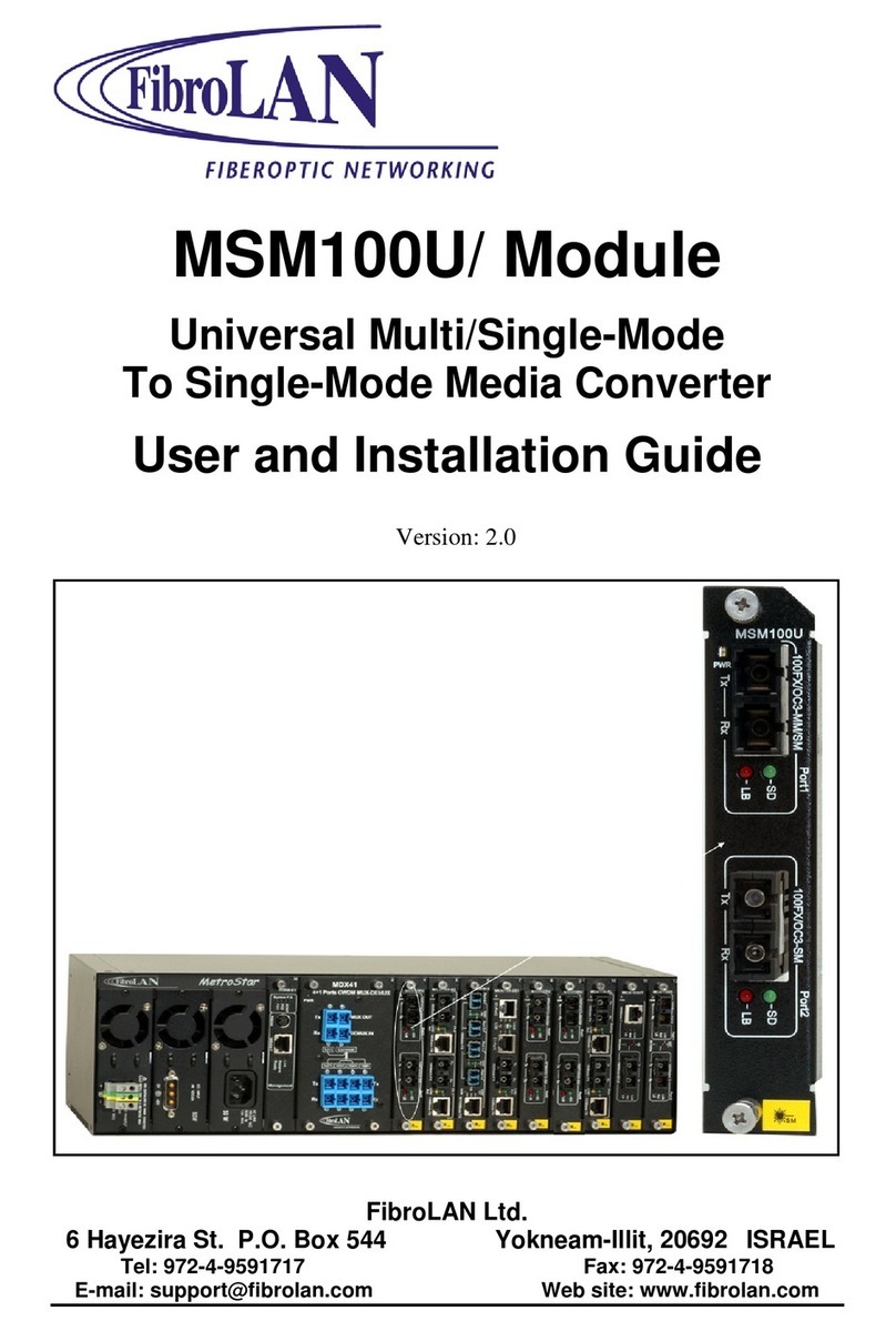 FibroLAN MSM100U Manual