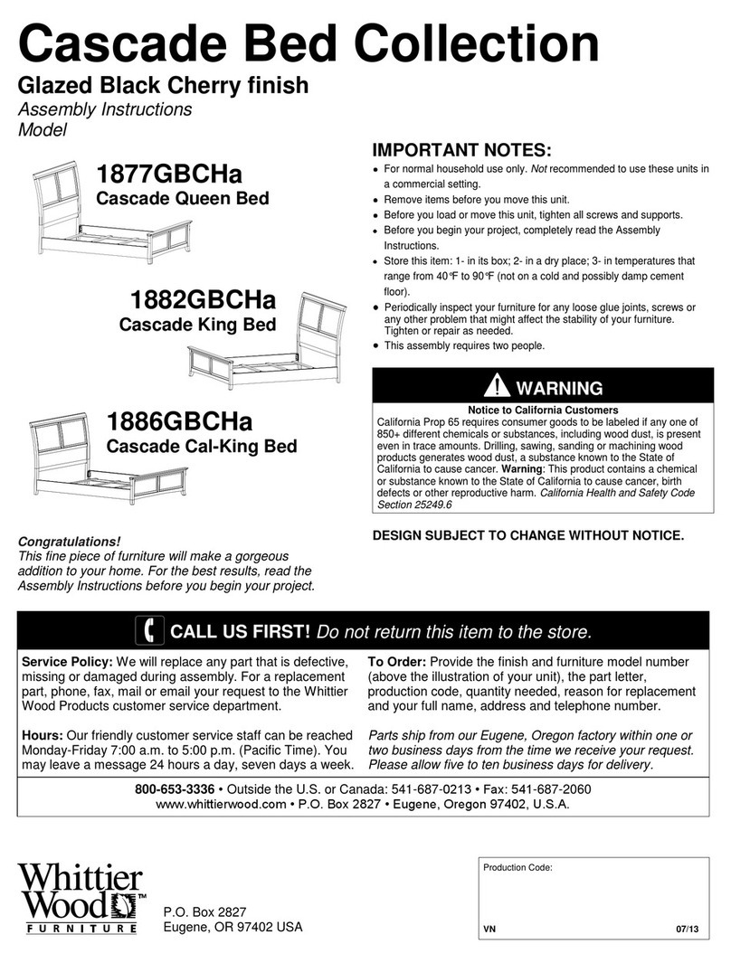 Whittier Wood 1877GBCHa Assembly instructions Whittier Wood 1877GBCHa Assembly instructions