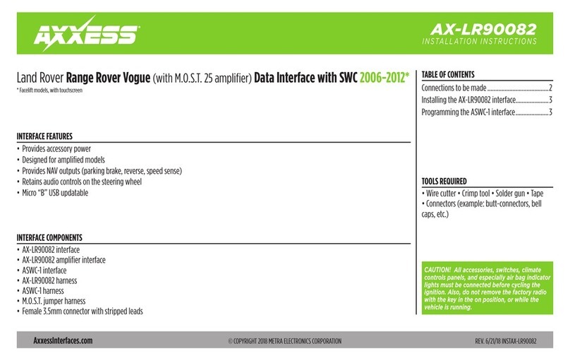 Axxess AX-LR90082 User manual