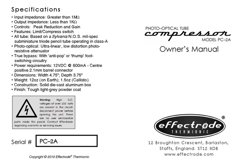 Effectrode PC-2A owner's manual