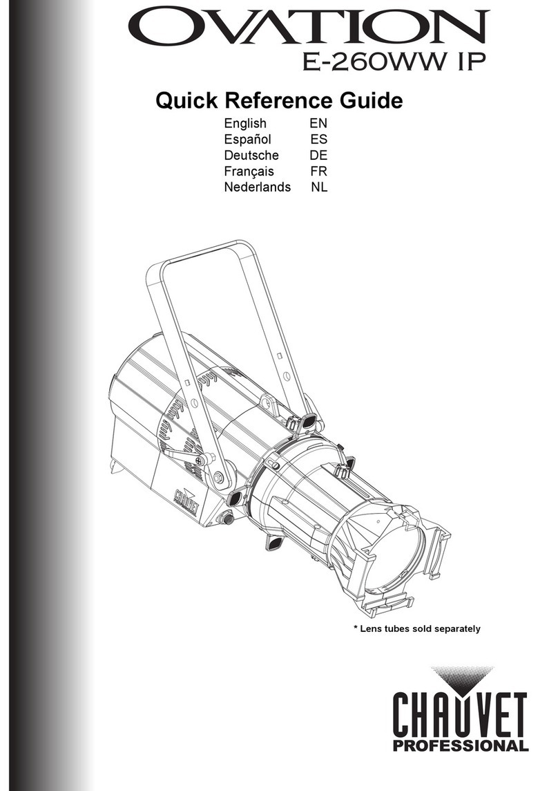 Chauvet Professional Ovation E-260WW IP Quick reference guide