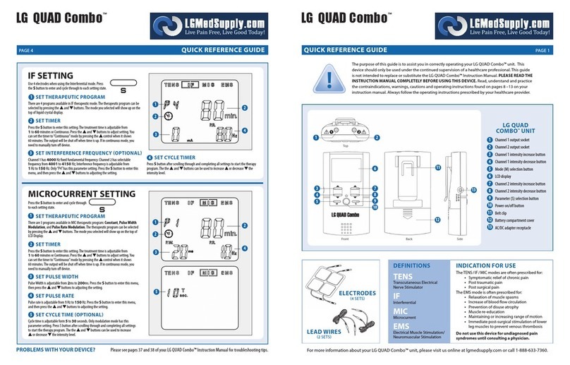 LGMedSupply LG QUAD Combo Quick reference guide LGMedSupply LG QUAD Combo Quick reference guide