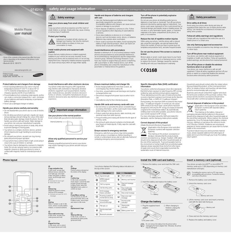 Samsung GT-E2130 User manual