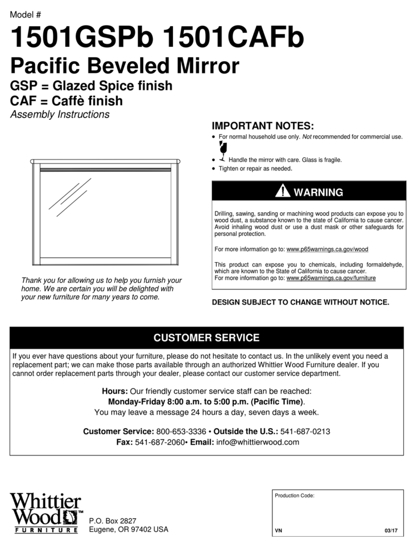 Whittier Wood 1501GSPb Assembly instructions
