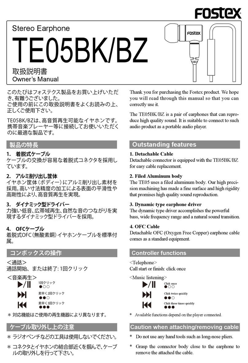 Fostex TE05BZ User manual