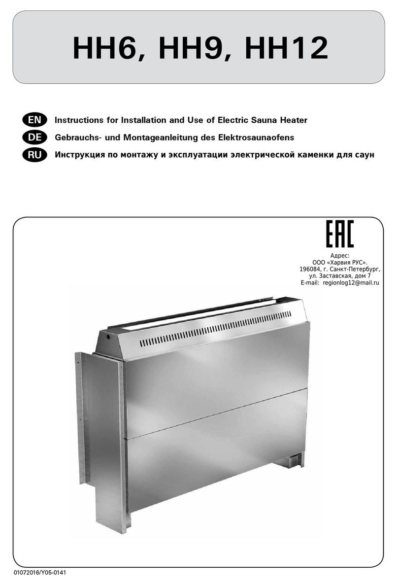Harvia HH6 Instructions for installation and use