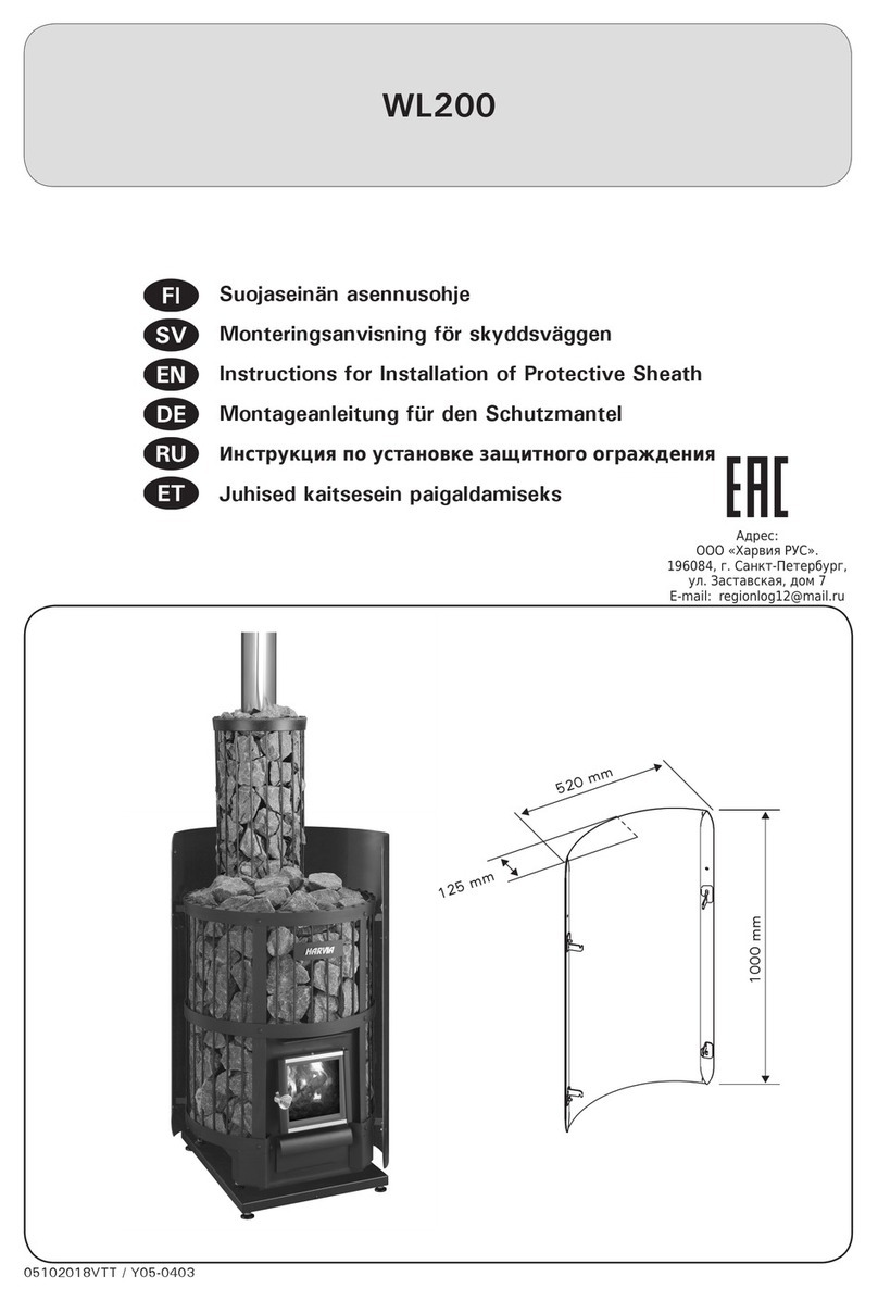 Harvia WL200 Instructions for installation