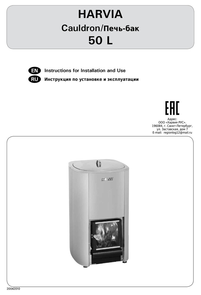 Harvia 50 L Instructions for installation and use Harvia 50 L Instructions for installation and use