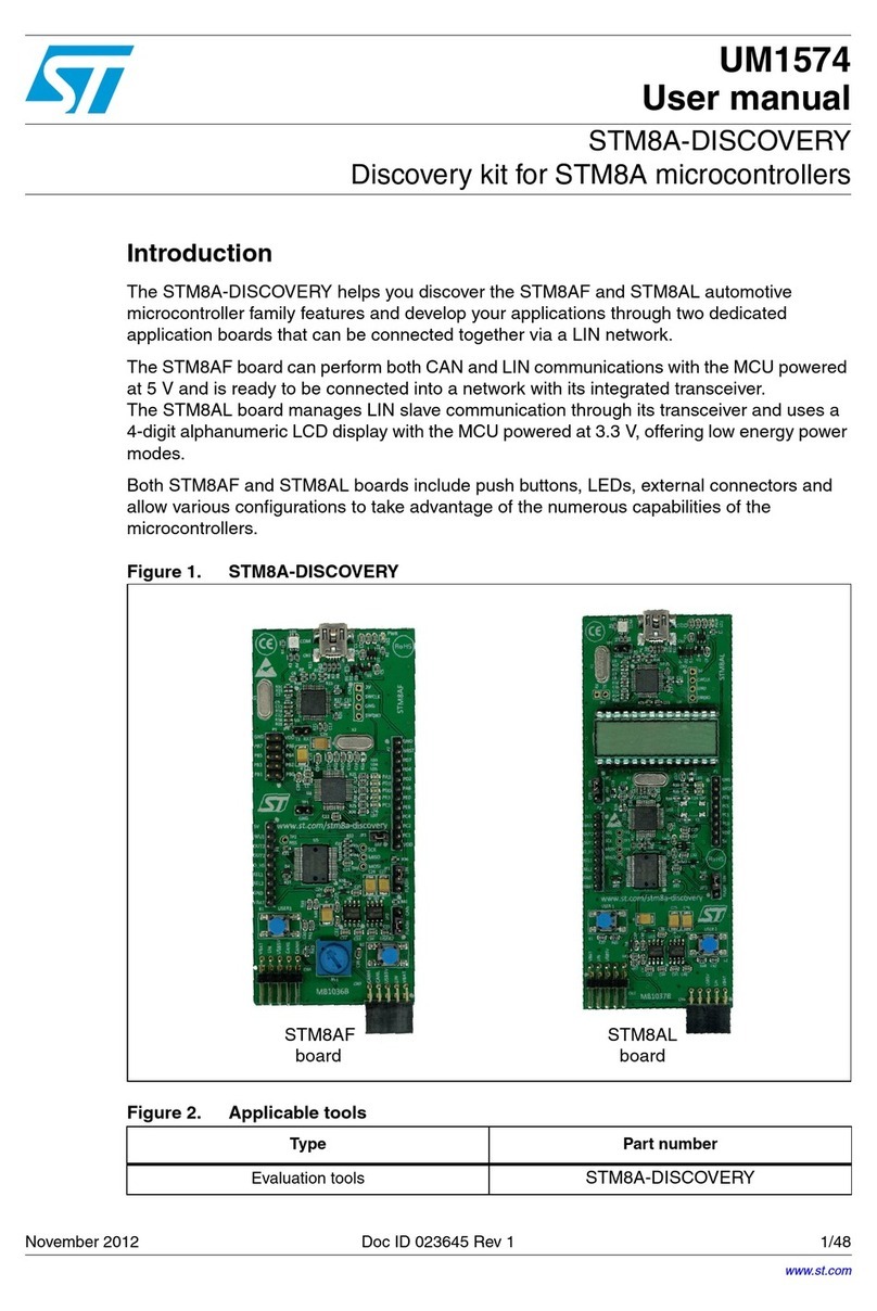 ST STM8A-DISCOVERY User manual