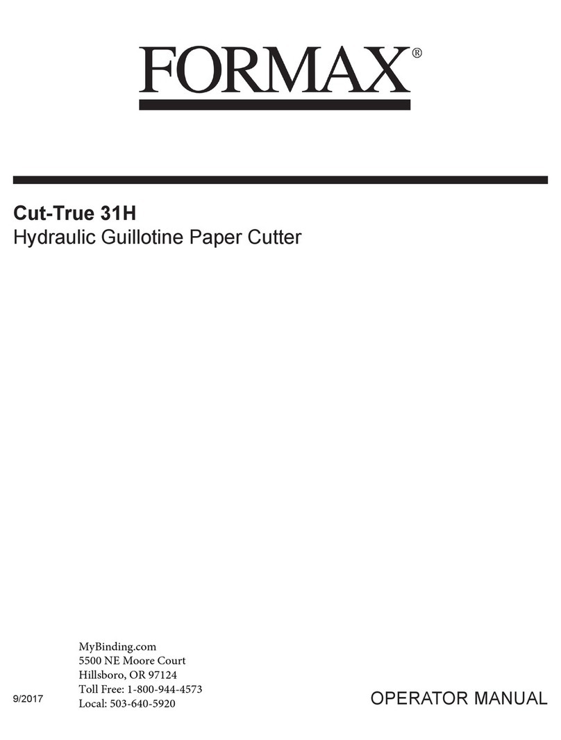 Formax Cut-True 31H Operator's manual