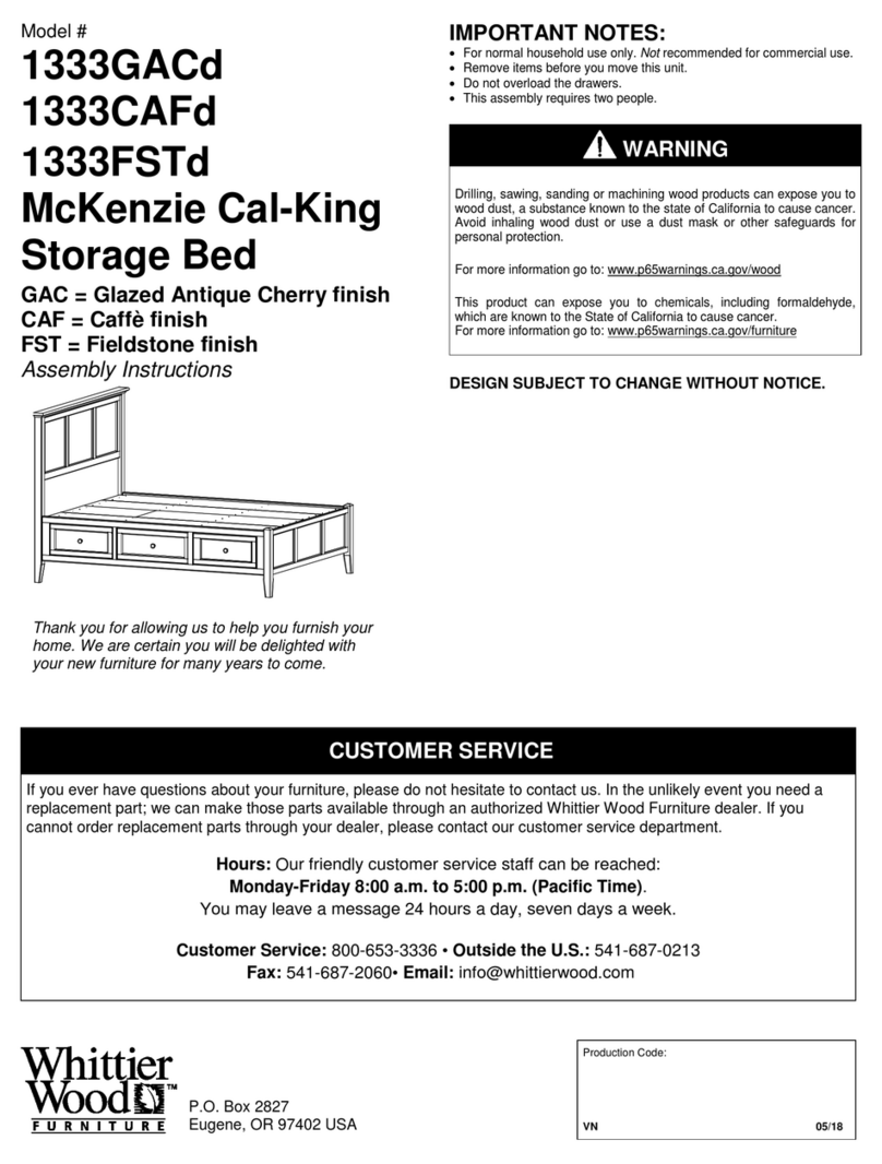 Whittier Wood 1333GACd User manual