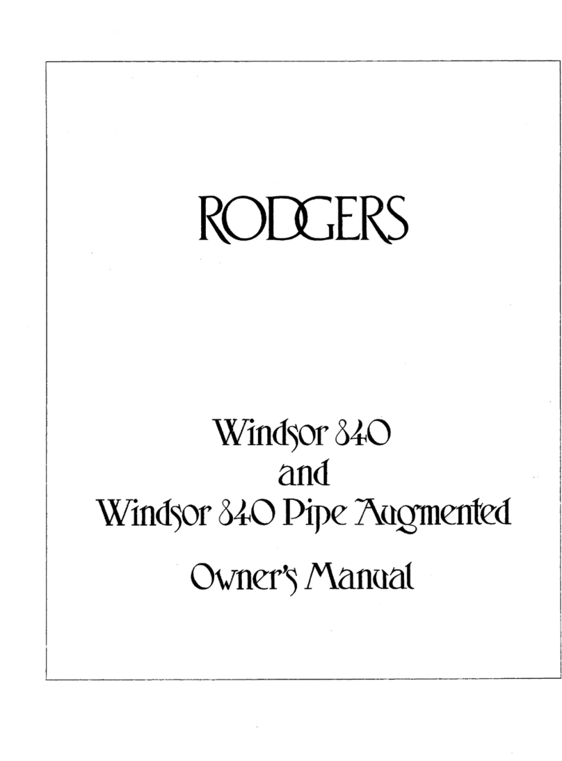 Rodgers Windsor 840 Pipe Augmented owner's manual