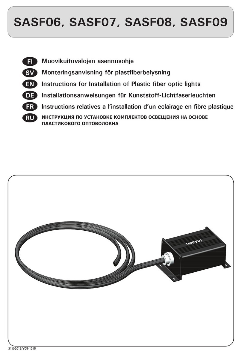 Harvia SASF06 Instructions for installation