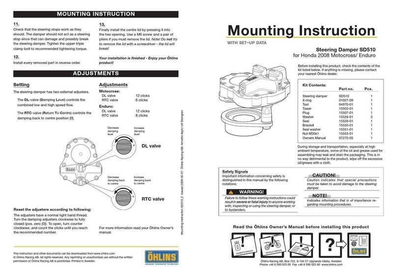 Ohlins SD510 Mounting instruction