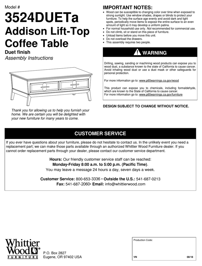 Whittier Wood 3524DUETa Assembly instructions