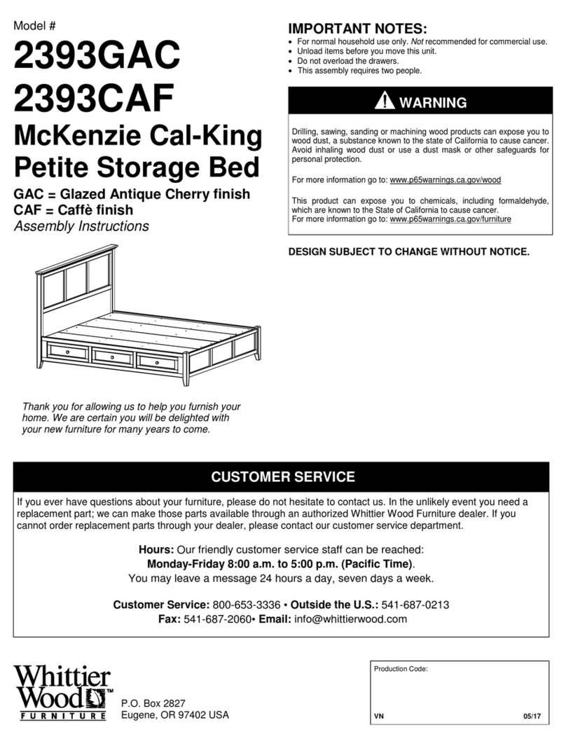 Whittier Wood 2393GAC Assembly instructions