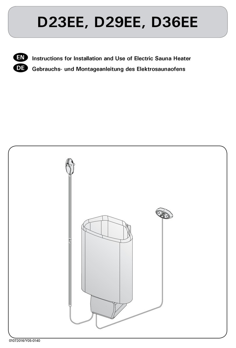 Harvia Delta D23EE Instructions for installation and use Harvia Delta D23EE Instructions for installation and use