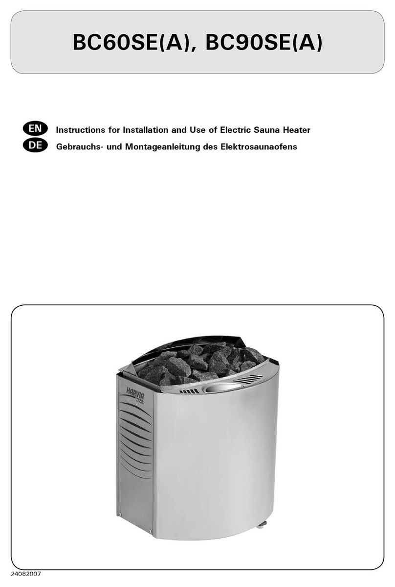 Harvia BC60SEA Instructions for installation and use